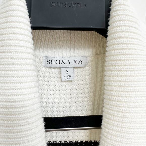 Shona Joy Maddison Balloon Sleeve Knit Dress Striped Long Button Down Cardigan S - Picture 4 of 14